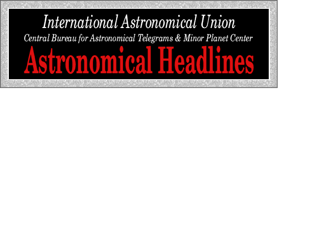 Astronomical Headlines